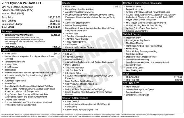 2021 Hyundai PALISADE SEL