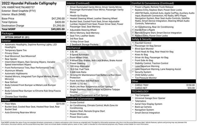 2022 Hyundai PALISADE Calligraphy
