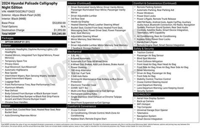 2024 Hyundai PALISADE Calligraphy Night Edition