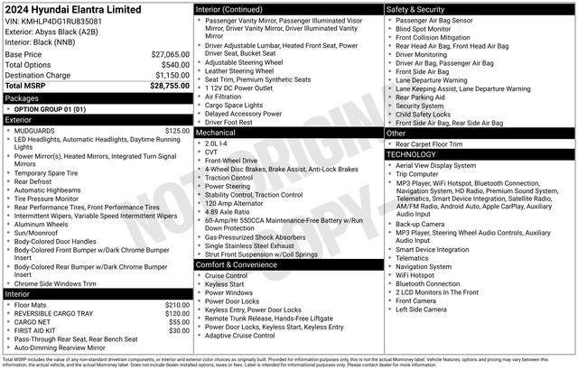 2024 Hyundai ELANTRA Limited