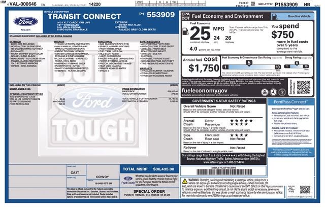 2023 Ford Transit Connect XLT