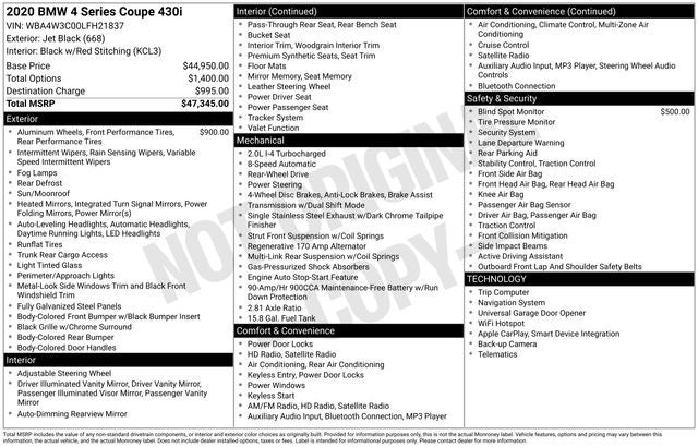 2020 BMW 4 Series 430i