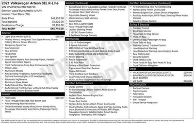 2021 Volkswagen Arteon 2.0T SEL R-Line