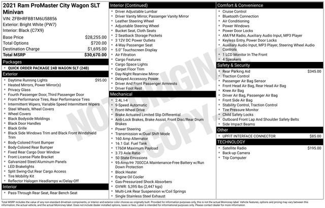 2021 RAM ProMaster City SLT