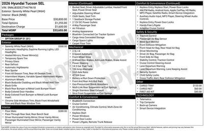 2026 Hyundai TUCSON SEL