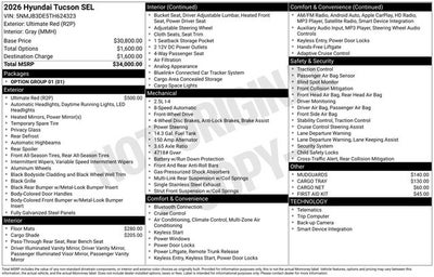 2026 Hyundai TUCSON SEL