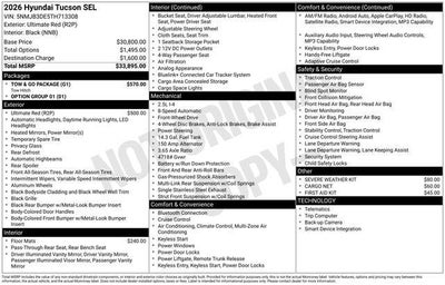 2026 Hyundai TUCSON SEL
