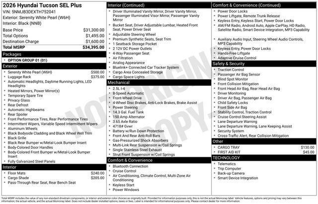 2026 Hyundai TUCSON SEL Plus