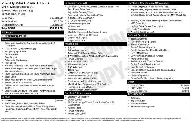 2026 Hyundai TUCSON SEL Plus