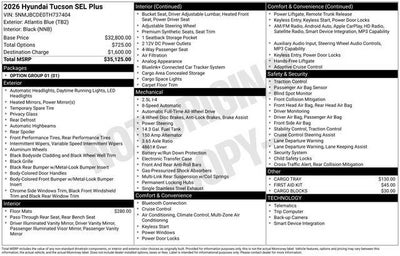 2026 Hyundai TUCSON SEL Plus