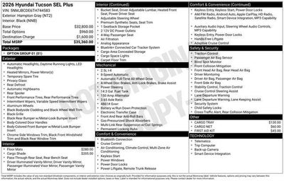 2026 Hyundai TUCSON SEL Plus