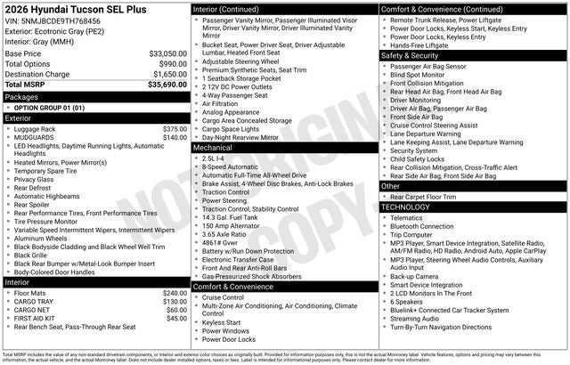 2026 Hyundai TUCSON SEL Plus