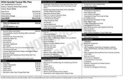 2026 Hyundai TUCSON SEL Plus
