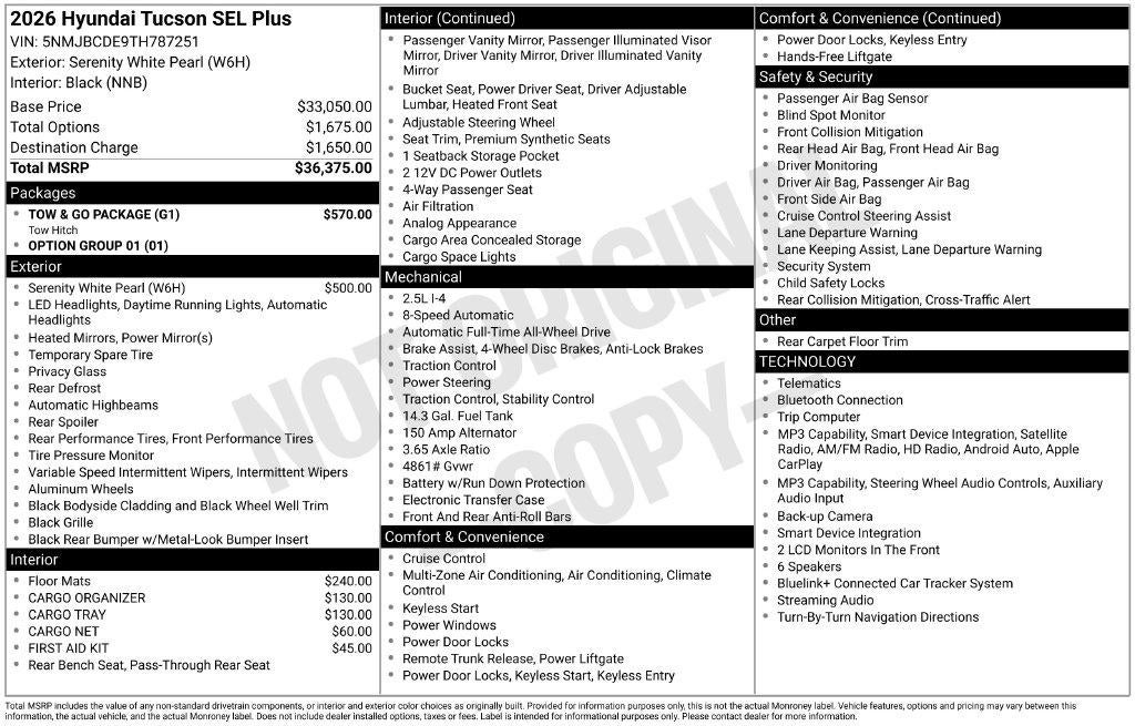 2026 Hyundai TUCSON SEL Plus