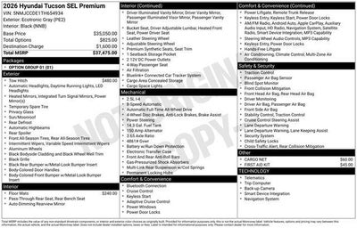 2026 Hyundai TUCSON SEL Premium