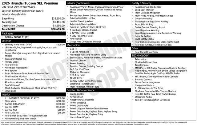 2026 Hyundai TUCSON SEL Premium