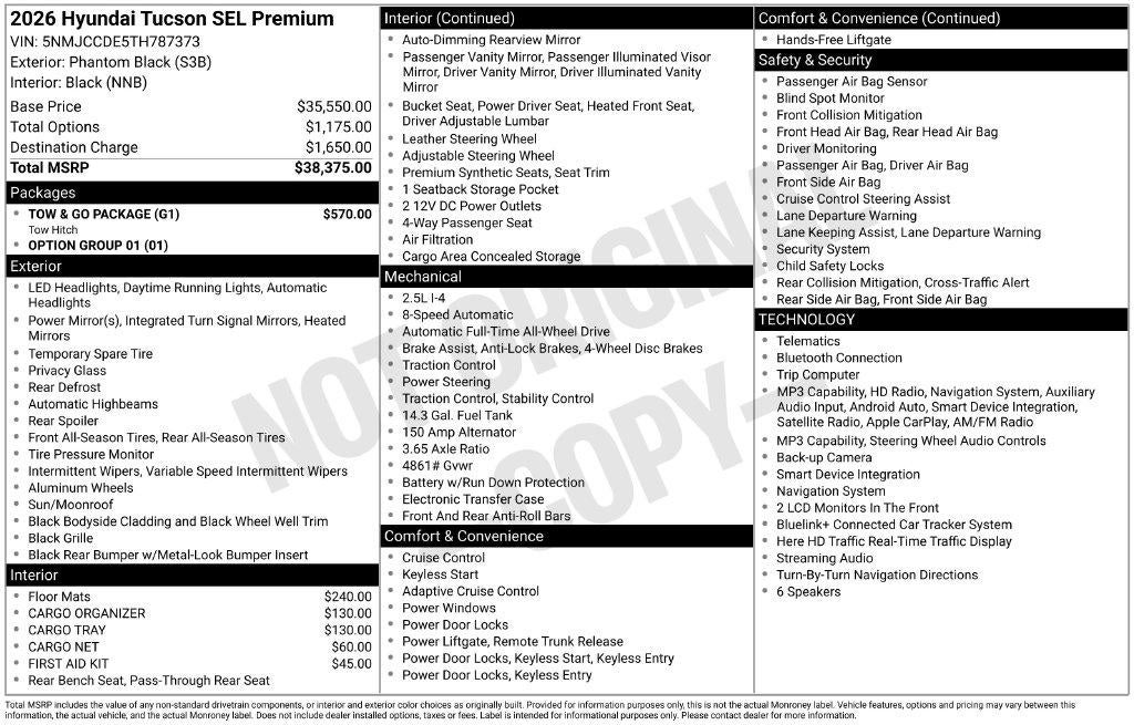 2026 Hyundai TUCSON SEL Premium