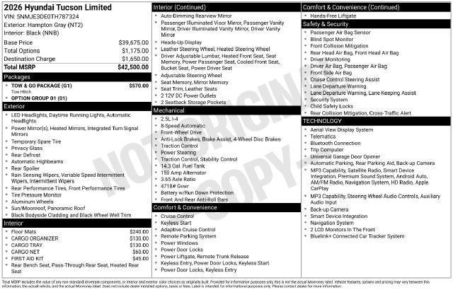 2026 Hyundai TUCSON Limited