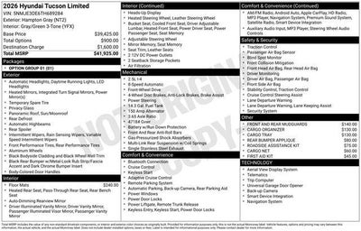 2026 Hyundai TUCSON Limited