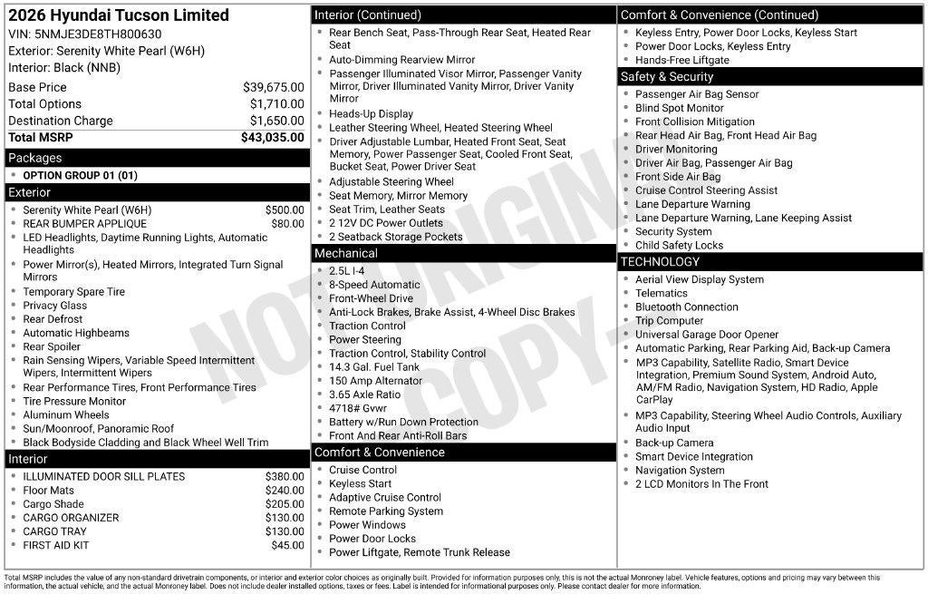 2026 Hyundai TUCSON Limited