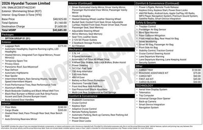 2026 Hyundai TUCSON Limited