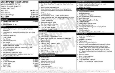 2026 Hyundai TUCSON Limited