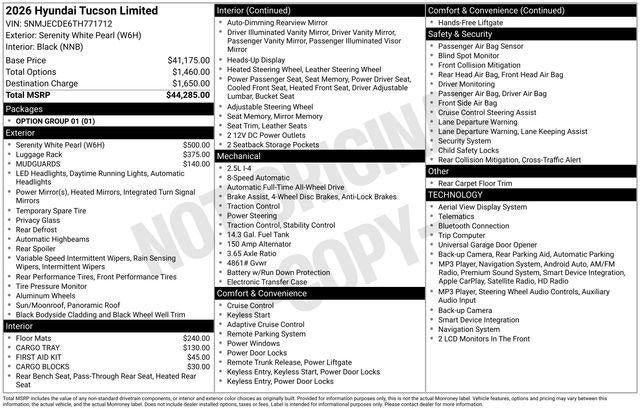 2026 Hyundai TUCSON Limited