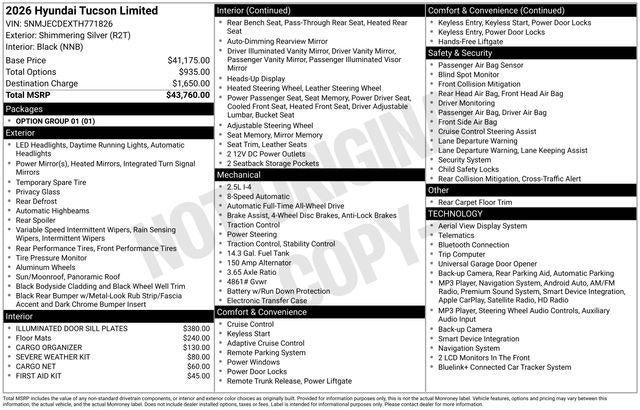 2026 Hyundai TUCSON Limited