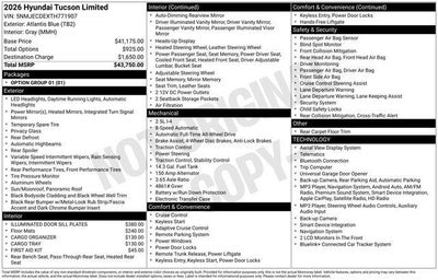 2026 Hyundai TUCSON Limited