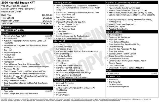 2026 Hyundai TUCSON XRT