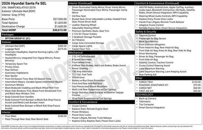 2026 Hyundai SANTA FE SEL
