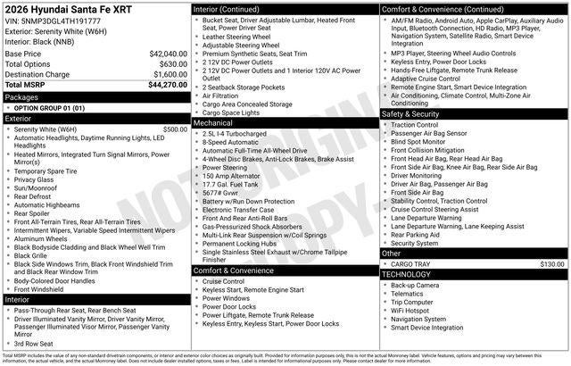 2026 Hyundai SANTA FE XRT