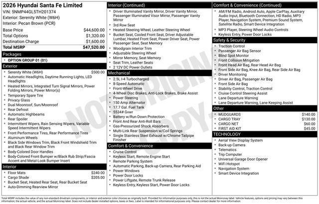 2026 Hyundai SANTA FE Limited