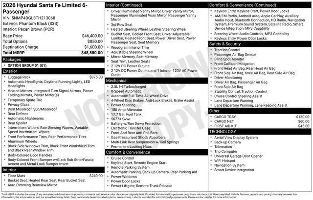 2026 Hyundai SANTA FE Limited