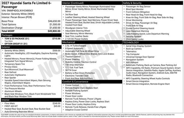 2027 Hyundai SANTA FE Limited