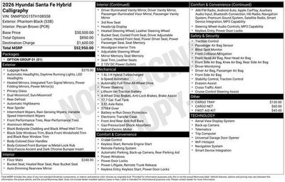 2026 Hyundai SANTA FE HYBRID Calligraphy