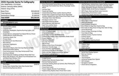 2026 Hyundai SANTA FE Calligraphy