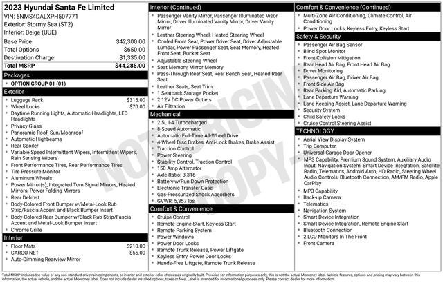 2023 Hyundai SANTA FE Limited