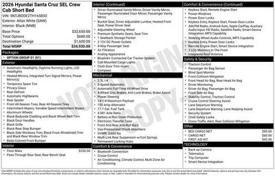 2026 Hyundai SANTA CRUZ SEL