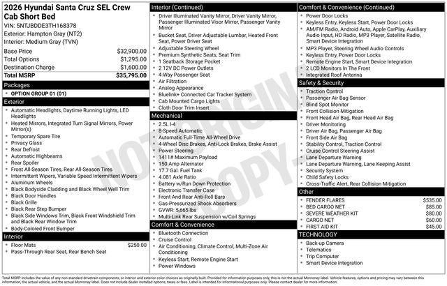 2026 Hyundai SANTA CRUZ SEL