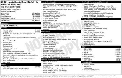 2026 Hyundai SANTA CRUZ SEL