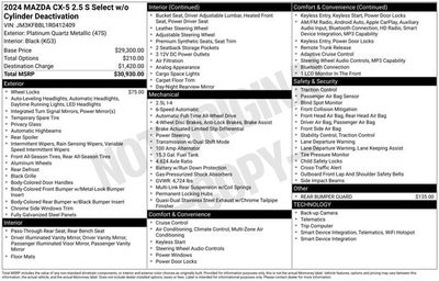 2024 Mazda Mazda CX-5 2.5 S Select Package