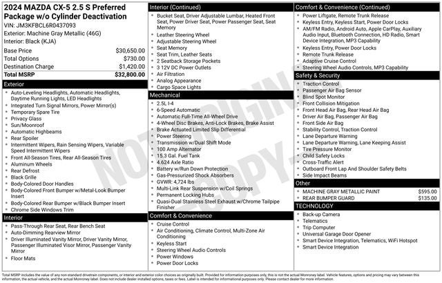 2024 Mazda Mazda CX-5 2.5 S Preferred Package