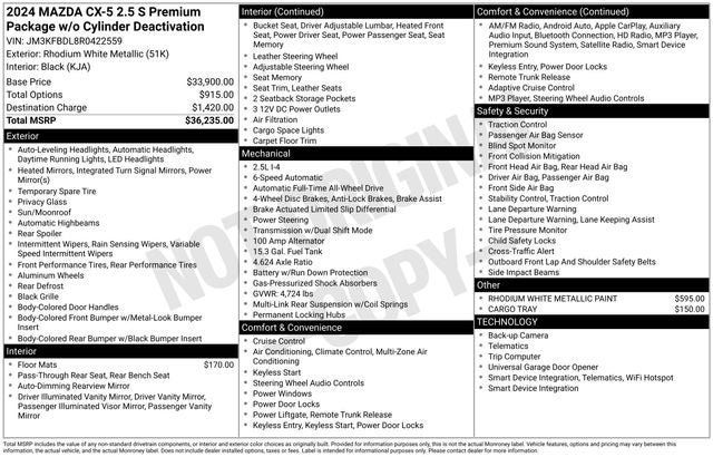 2024 Mazda Mazda CX-5 2.5 S Premium Package