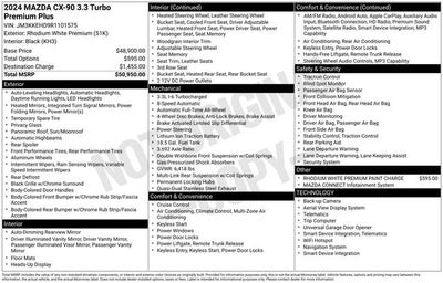 2024 Mazda Mazda CX-90 3.3 Turbo Premium Plus