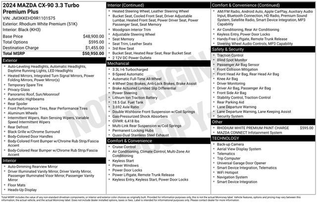 2024 Mazda Mazda CX-90 3.3 Turbo Premium Plus