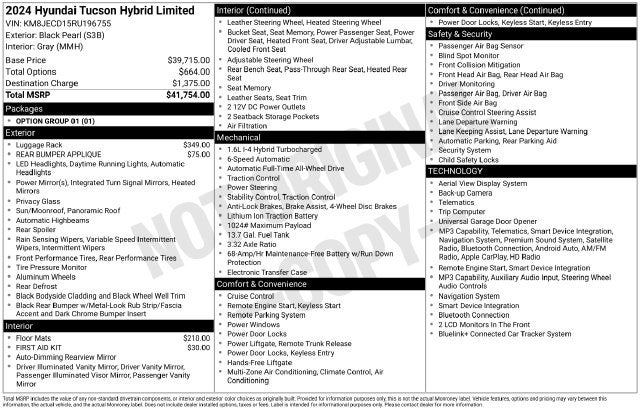 2024 Hyundai TUCSON HYBRID Limited