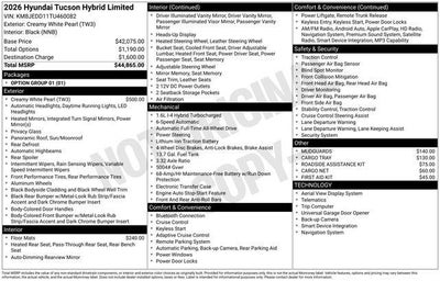 2026 Hyundai TUCSON HYBRID Limited