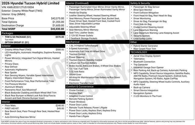 2026 Hyundai TUCSON HYBRID Limited