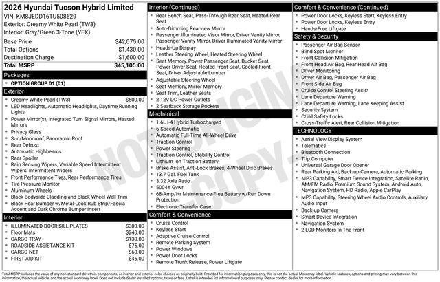 2026 Hyundai TUCSON HYBRID Limited